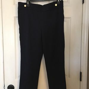 Straight leg dress pants.